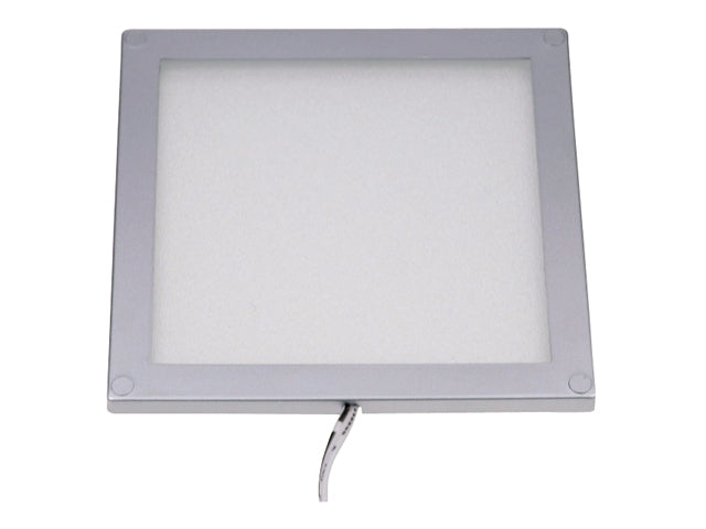 LED overfladelys sølv firkantet 100 x 100 mm